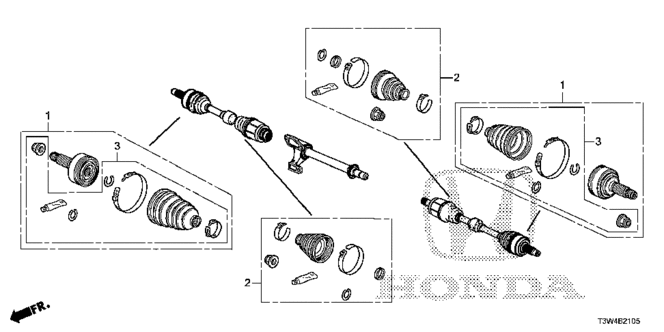 ACCORD HYBRID FRONT DRIVESHAFT SET SHORT PARTS