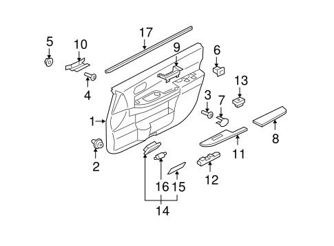 Endeavor INTERIOR TRIM - FRONT DOOR