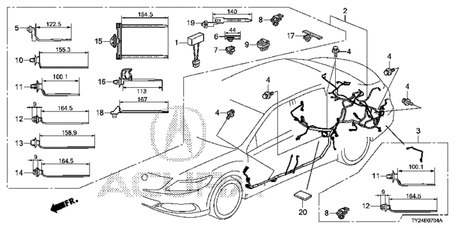 ELECTRICAL / EXHAUST / HEATER / FUEL/WIRE HARNESS (5) for 2014 Acura RLX #1