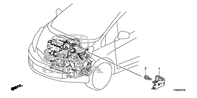 ENGINE/ENGINE WIRE HARNESS STAY for 2010 Honda FIT #1