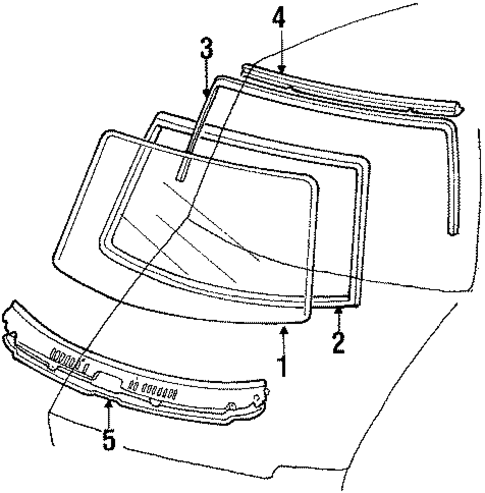 MX-6 GLASS - WINDSHIELD