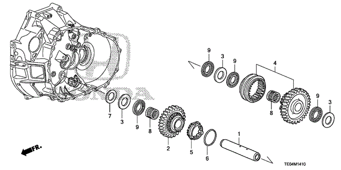 TRANSMISSION - MANUAL/MT REVERSE GEAR SHAFT (V6) for 2009 Honda ACCORD COUPE #1