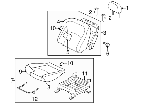 Outlander PASSENGER SEAT COMPONENTS