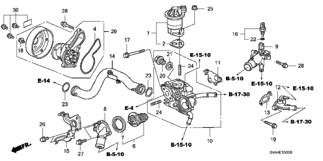 CIVIC COUPE WATER PUMP (1.8L)