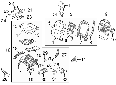 Sedona PASSENGER SEAT COMPONENTS