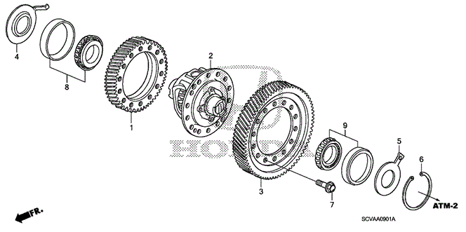 ELEMENT AT DIFFERENTIAL (4WD)