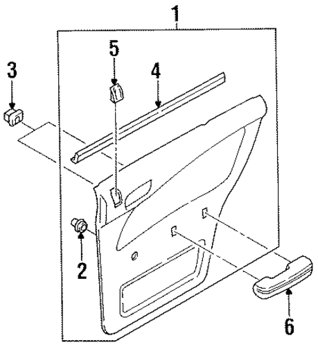Sephia INTERIOR TRIM - REAR DOOR
