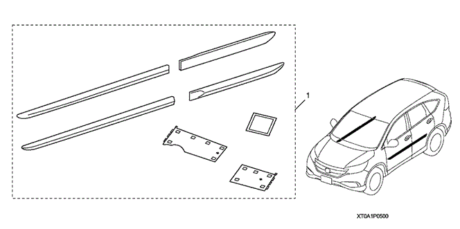 ACCESSORIES/BODY SIDE MOLDING for 2013 Honda CR-V #1