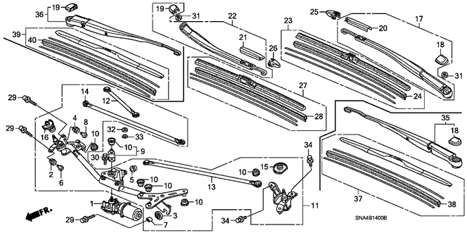 ELECTRICAL / EXHAUST / HEATER / FUEL/FRONT WINDSHIELD WIPER for 2006 Honda CIVIC SEDAN #1