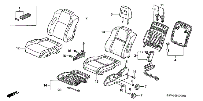 PILOT FRONT SEAT (L.) (-'05)