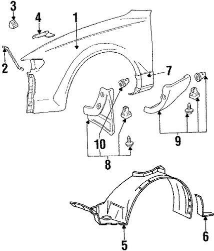 Celica EXTERIOR TRIM - FENDER