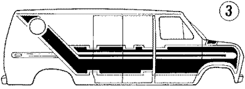 E-250 Econoline Club Wagon STRIPE TAPE 3