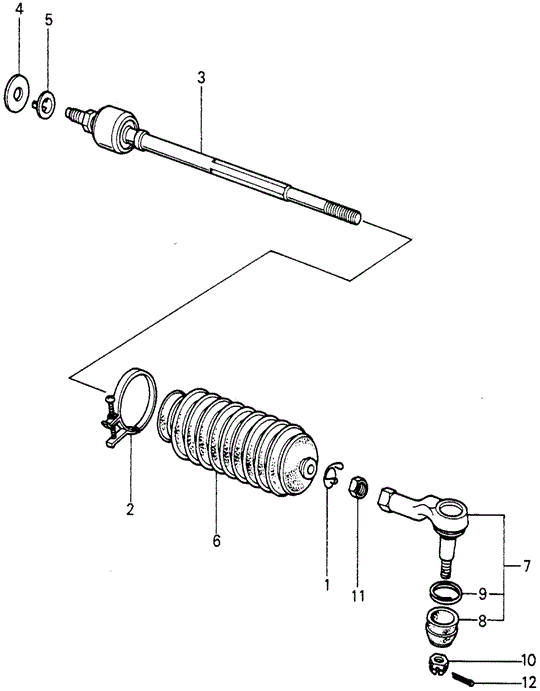 CHASSIS/TIE ROD for 1980 Honda CIVIC HATCHBACK #1