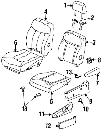 Oasis FRONT SEAT COMPONENTS