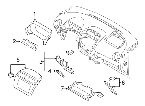 Mirage INSTRUMENT PANEL COMPONENTS