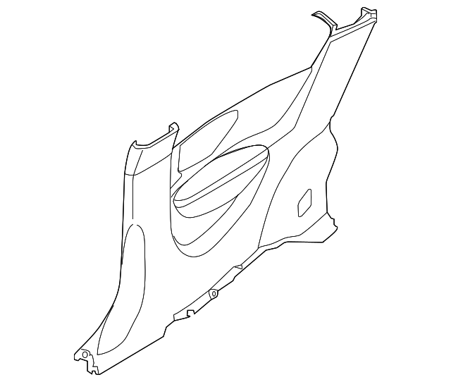 85510-1E500-QS Деталь LOWER QTR TRIM, LEFT
