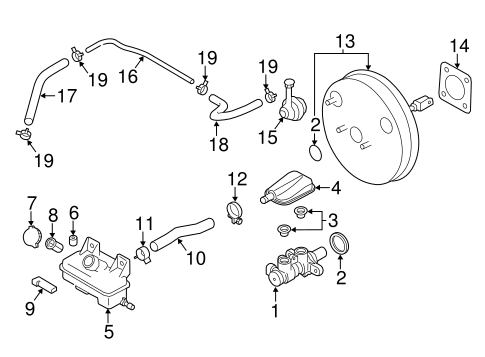 City Express MASTER CYLINDER - COMPONENTS ON DASH PANEL