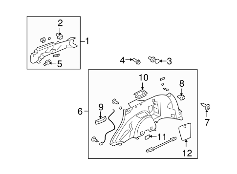 Outlander INTERIOR TRIM - QUARTER PANELS