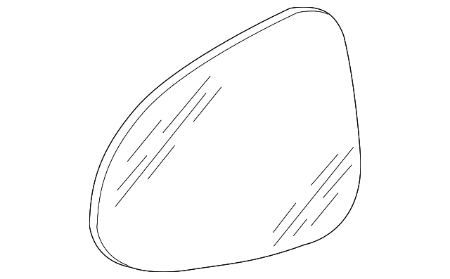 7P6-857-521 Деталь MIRROR GLASS, LEFT