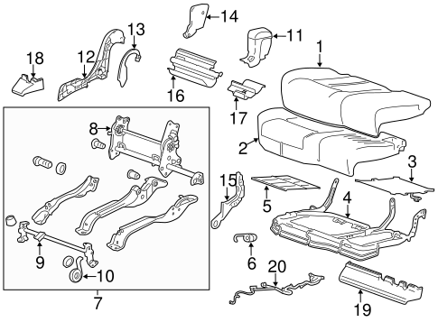 SRX REAR SEAT COMPONENTS