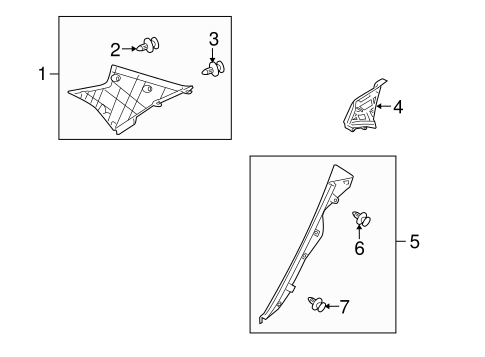 Corolla INTERIOR TRIM - QUARTER PANELS