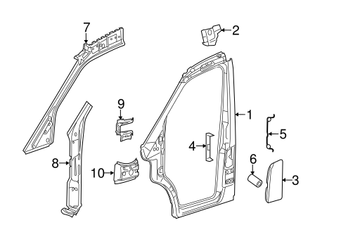 Sprinter 3500 HINGE PILLAR 2