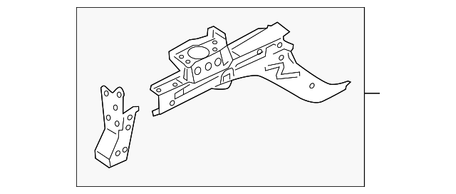 G51F0-3LMMA Деталь LOWER RAIL ASSY OUTER END, RIGHT