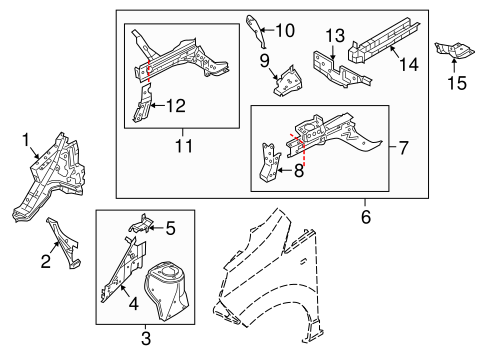 NV200 STRUCTURAL COMPONENTS & RAILS