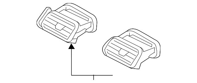 97410-1W000AK5 Деталь VENT GRILLE, LEFT