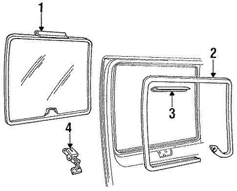 E-350 Econoline Club Wagon GLASS - SIDE PANEL 2