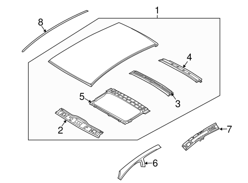 Aveo EXTERIOR TRIM - ROOF