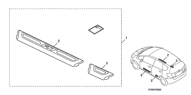 ACCESSORIES/DOOR SILL TRIM for 2009 Honda FIT #1
