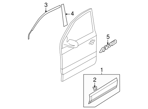 Sportage EXTERIOR TRIM - FRONT DOOR