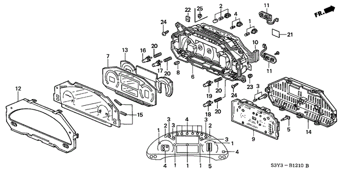 INSIGHT COMBINATION METER COMPONENTS