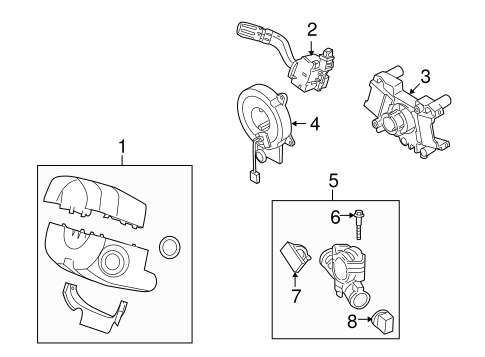 Tribute SHROUD, SWITCHES & LEVERS 2
