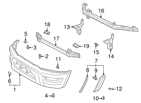 RAV4 BUMPER & COMPONENTS - FRONT