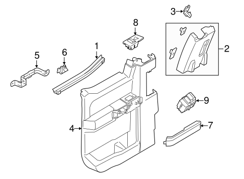 F-150 INTERIOR TRIM - REAR DOOR