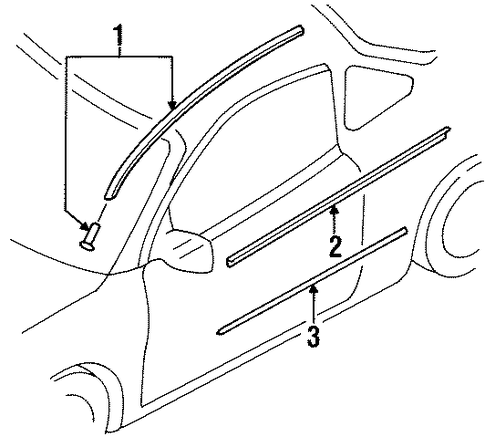 Escort EXTERIOR TRIM - DOOR