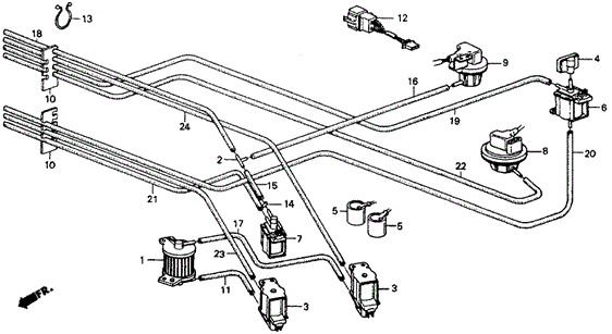 CRX MT NO. 2 TUBING ('85 HF) (KA)