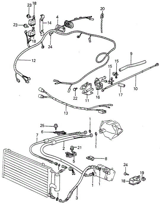 BODY / AIR CONDITIONING/A/C HOSES - PIPES - WIRE HARNESS for 1982 Honda CIVIC 5-DOOR #1