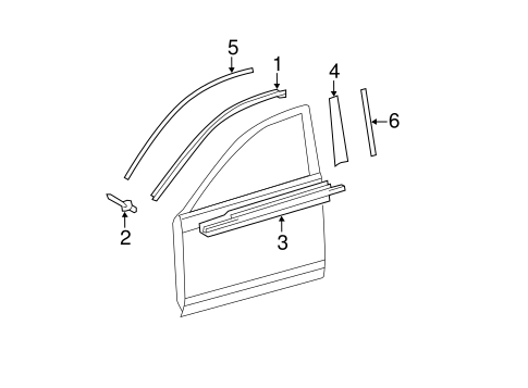 Camry EXTERIOR TRIM - FRONT DOOR