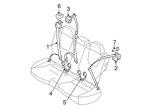 Forester REAR SEAT BELTS