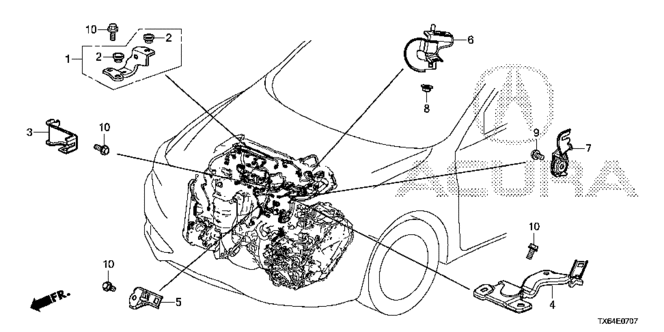 ILX ENGINE WIRE HARNESS STAY (2.4L) (2)