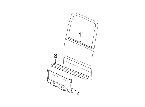 Escalade EXT EXTERIOR TRIM - REAR DOOR