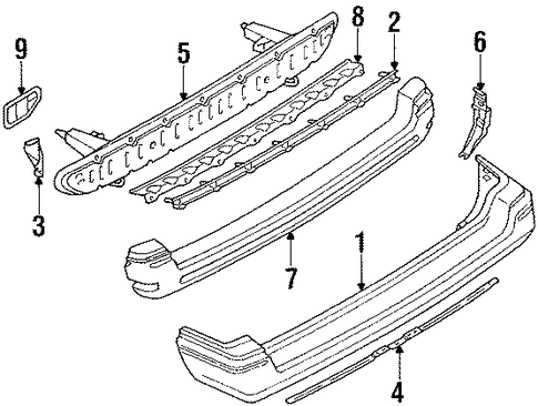 Corolla BUMPER ASSEMBLY - REAR 3