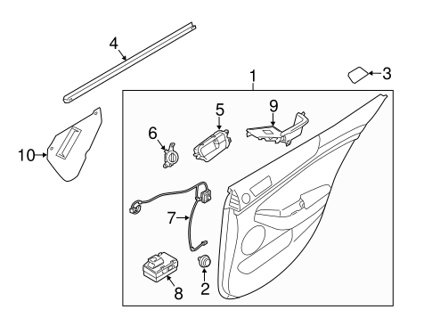 Cadenza INTERIOR TRIM - REAR DOOR