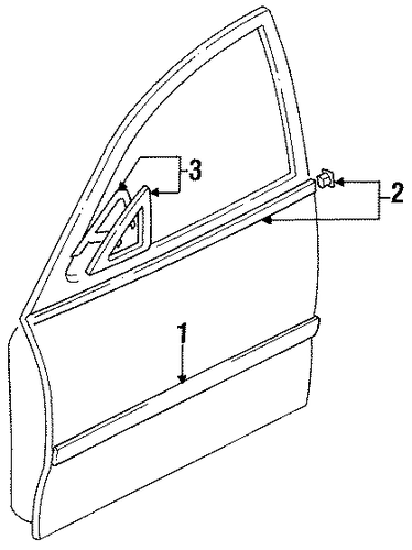 626 EXTERIOR TRIM - FRONT DOOR