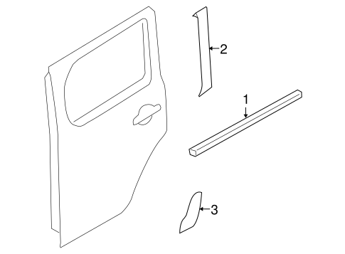 Cube EXTERIOR TRIM - REAR DOOR