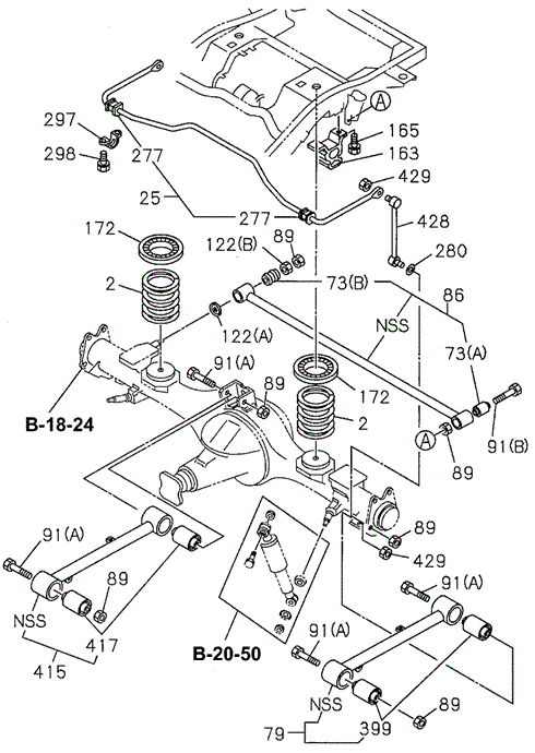 SLX REAR SUSPENSION (LINK  - SPRING)