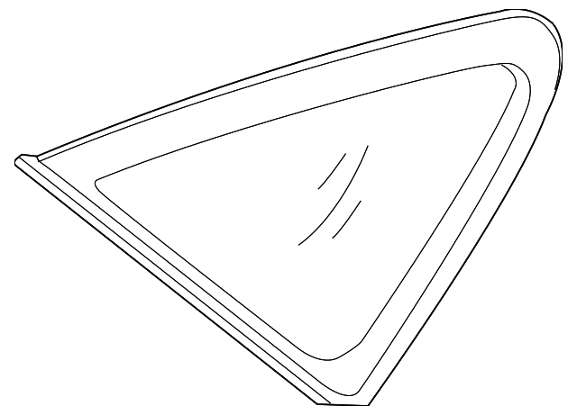 87810-2S010 Деталь QUARTER GLASS, LEFT